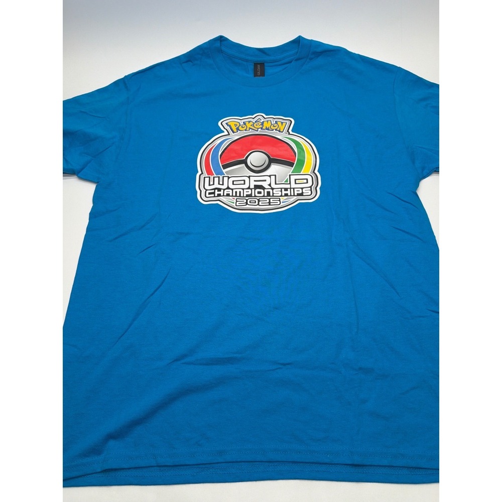 Pokemon World Championships 2025 Staff T-Shirt Blue Gildan Mens XL